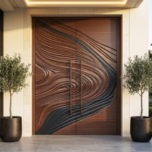 Aluminum entry door